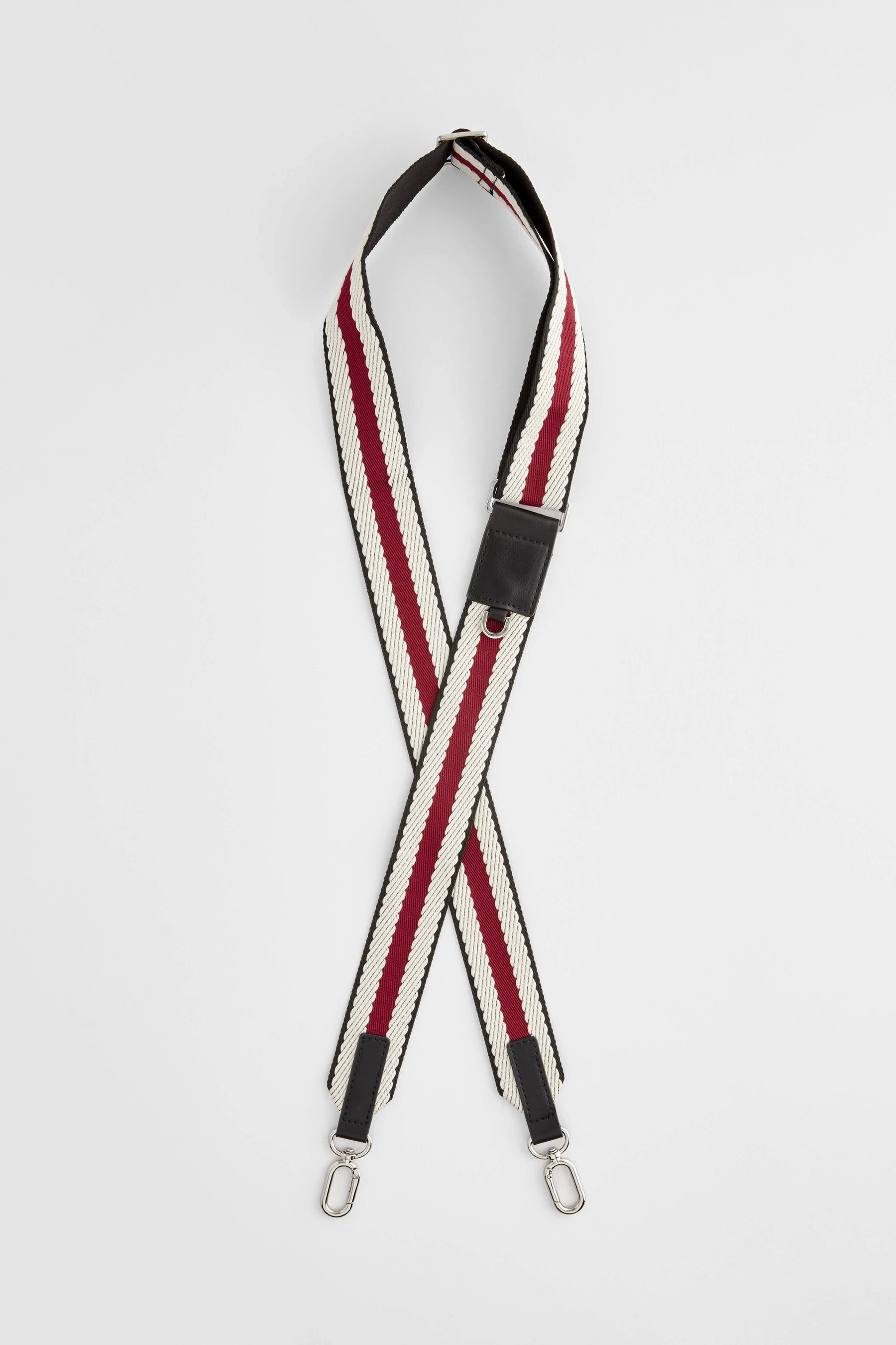 NEXT Black Red Stripe Bag Strap ONE Womens