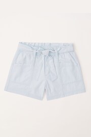 Abercrombie & Fitch Blue Tie Waist Twill Shorts - Image 6 of 7