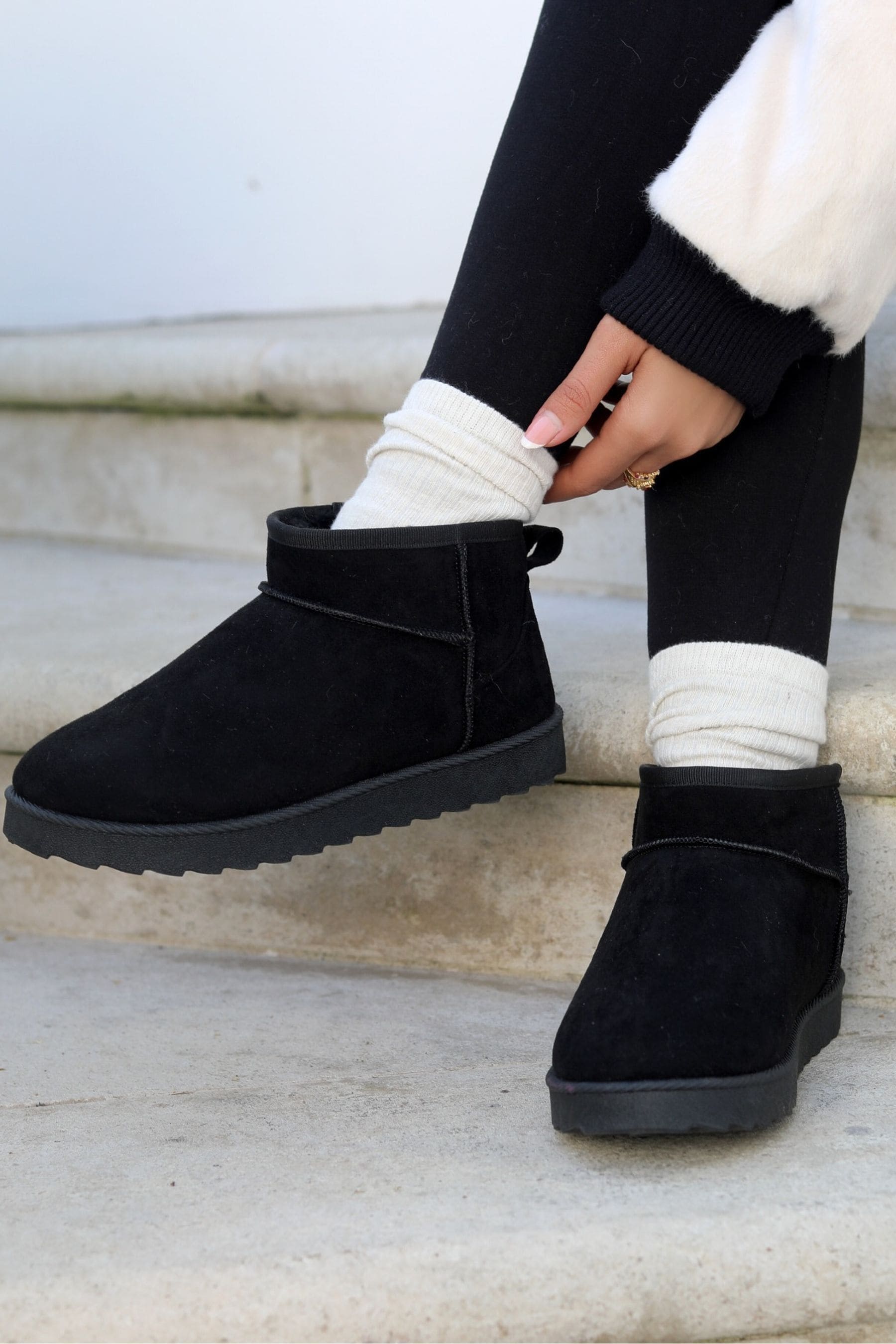 Faux fur lined ankle boots clearance