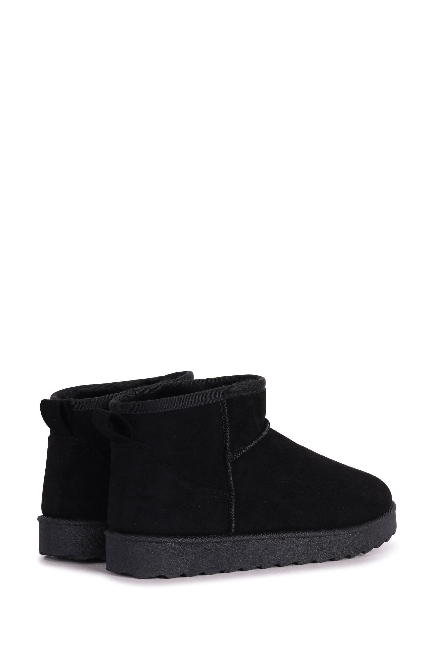 Buy Linzi Black Mini Addy Faux Suede Faux Fur Lined Ankle Boots from the Next UK online shop
