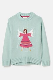 Joules Cracking Blue Intarsia Artwork Jumper - Image 1 of 5