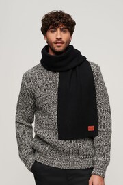 Superdry Black Workwear Knit Scarf - Image 1 of 4