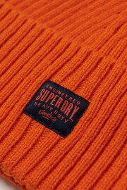 Superdry Orange Workwear Knitted Beanie - Image 2 of 3