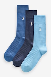 Polo Ralph Lauren Ribbed Cotton-Blend Crew Socks 3-Pack - Image 2 of 6