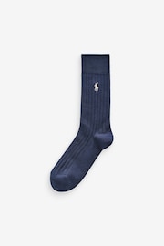 Polo Ralph Lauren Ribbed Cotton-Blend Crew Socks 3-Pack - Image 4 of 6