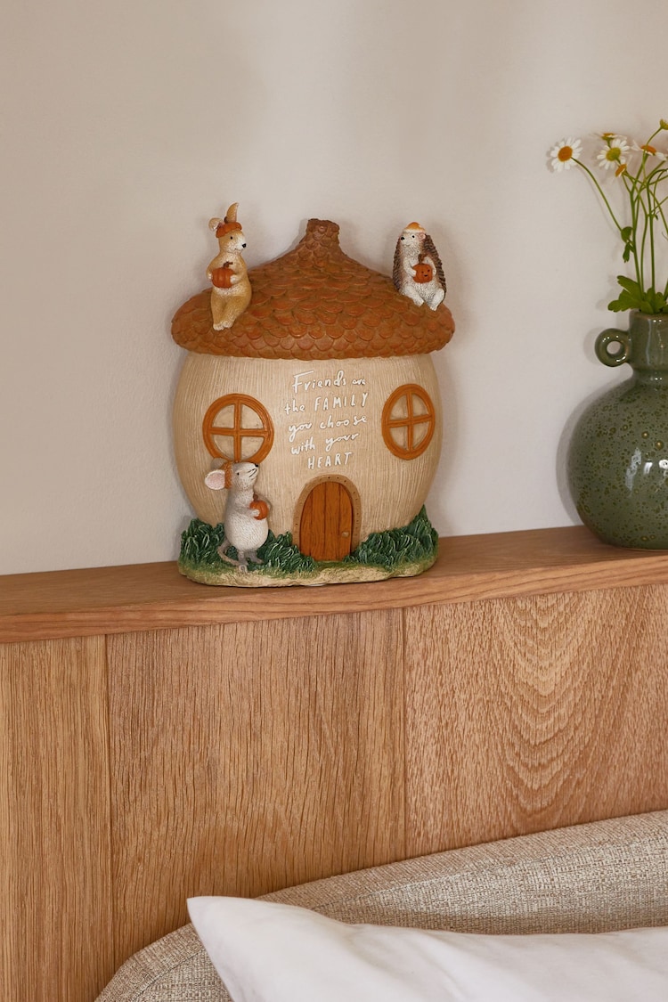 Natural Toadstool House and Friends Ornament - Image 1 of 5