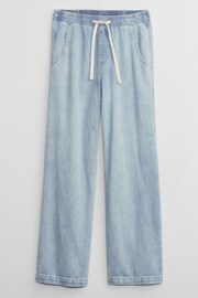 Gap Light Blue Wide Leg High Waisted Pull On Jeans - Image 5 of 5