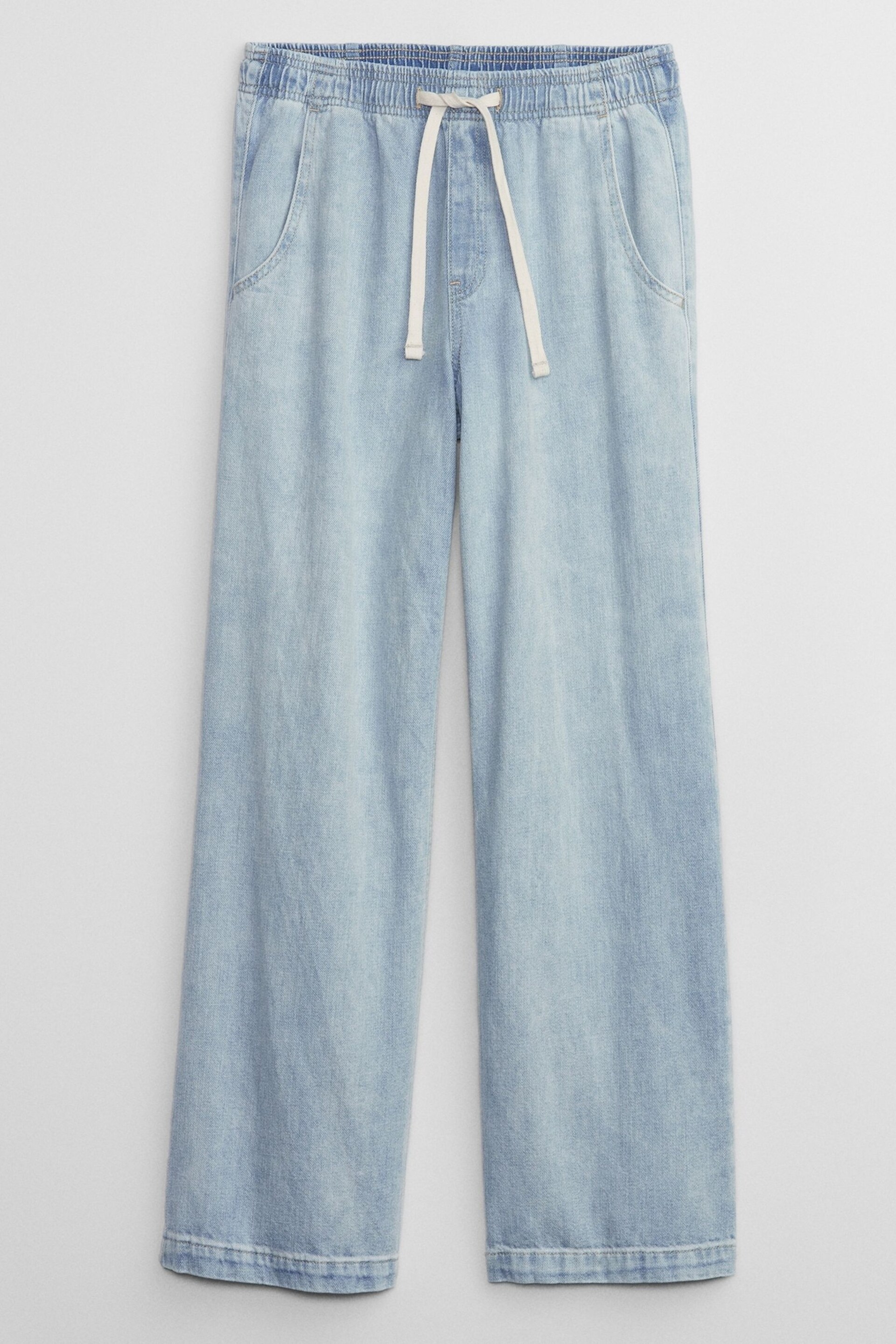 Gap Light Blue Wide Leg High Waisted Pull On Jeans - Image 5 of 5