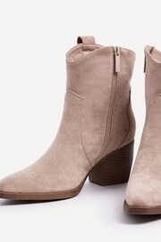 Linzi Natural Jessie Suede Western Ankle Boots - Image 5 of 5