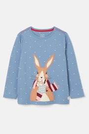 Joules Ava Blue Artwork T-Shirt - Image 1 of 5