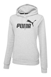 Puma Grey Essentials Logo Womens Hoodie - Image 1 of 2