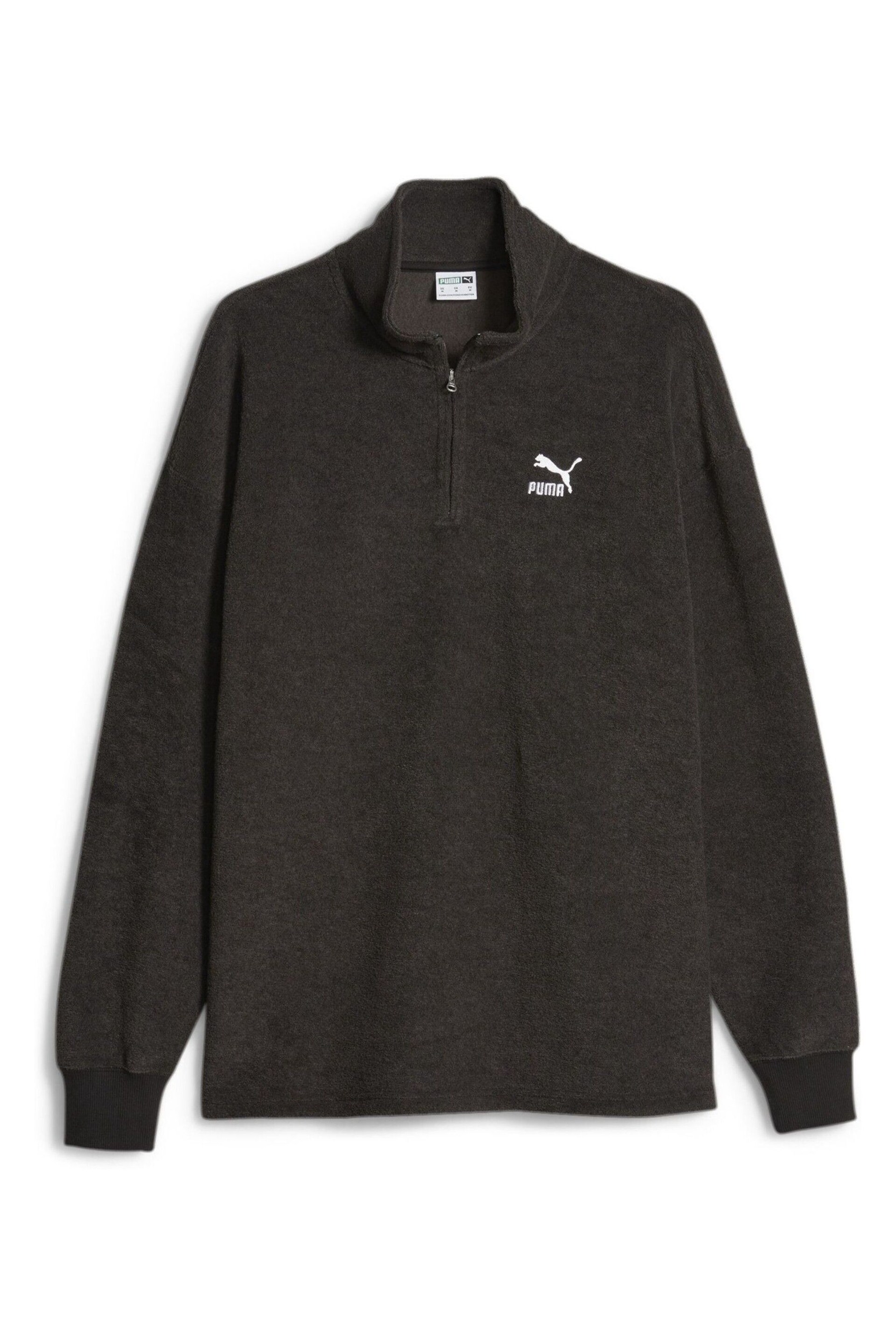 Puma Black Classics Men's Quarter-Zip Fleece - Image 6 of 7