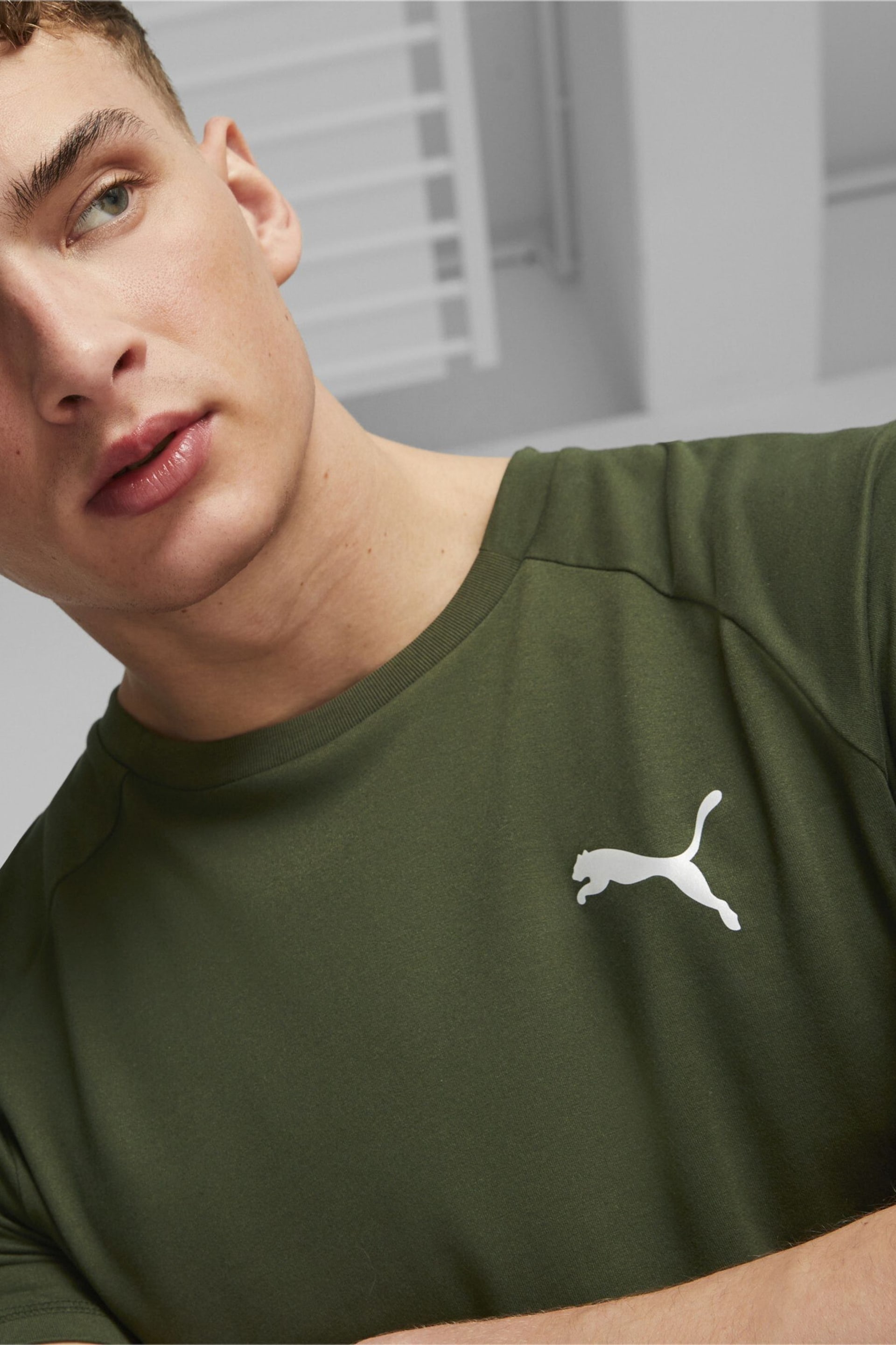 Puma Green Mens T-Shirt - Image 4 of 7