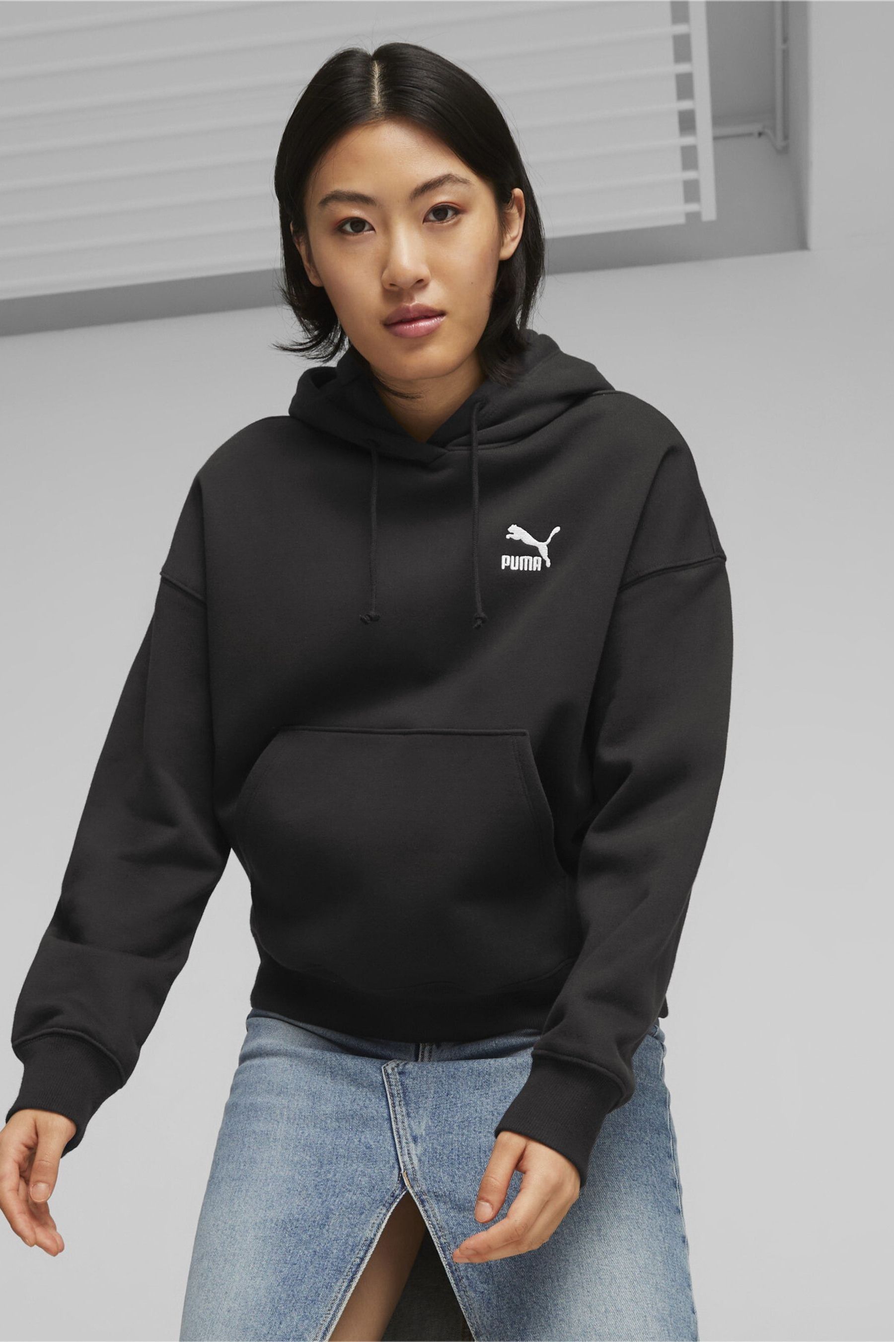Womens black oversized hoodie sale