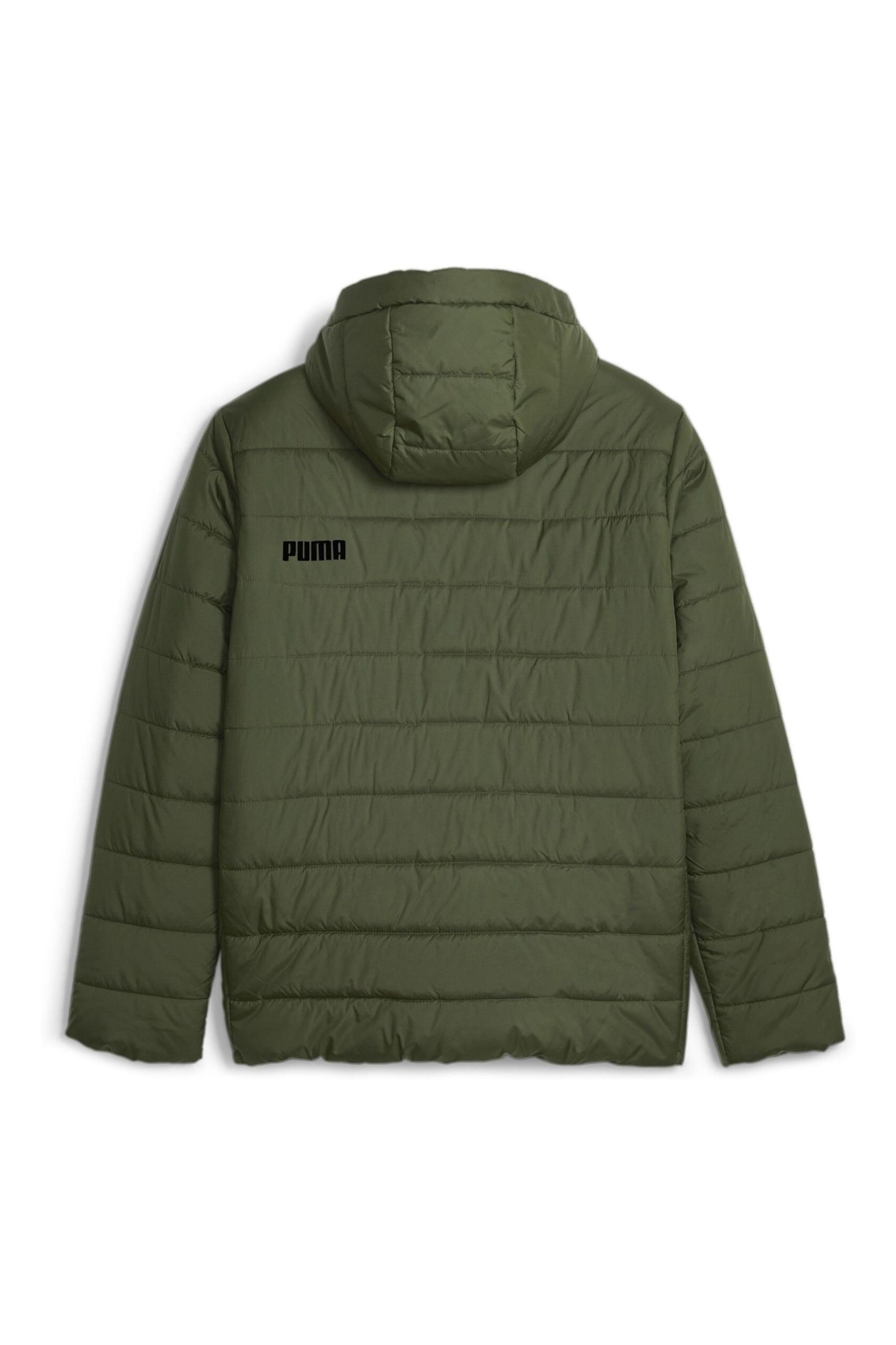 Puma Dark Green Essentials Padded Jacket - Image 7 of 7