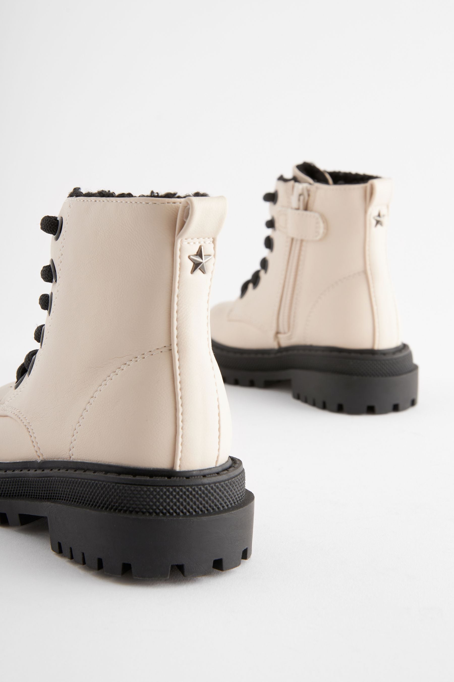 Chunky lace up ankle boots hot sale