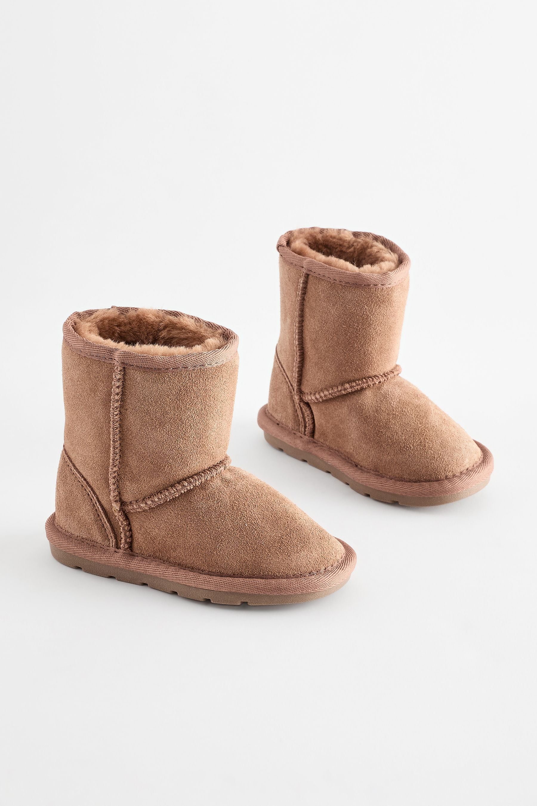 Buy Tan Brown Tall Suede Pull On Ankle Boots from Next Oman