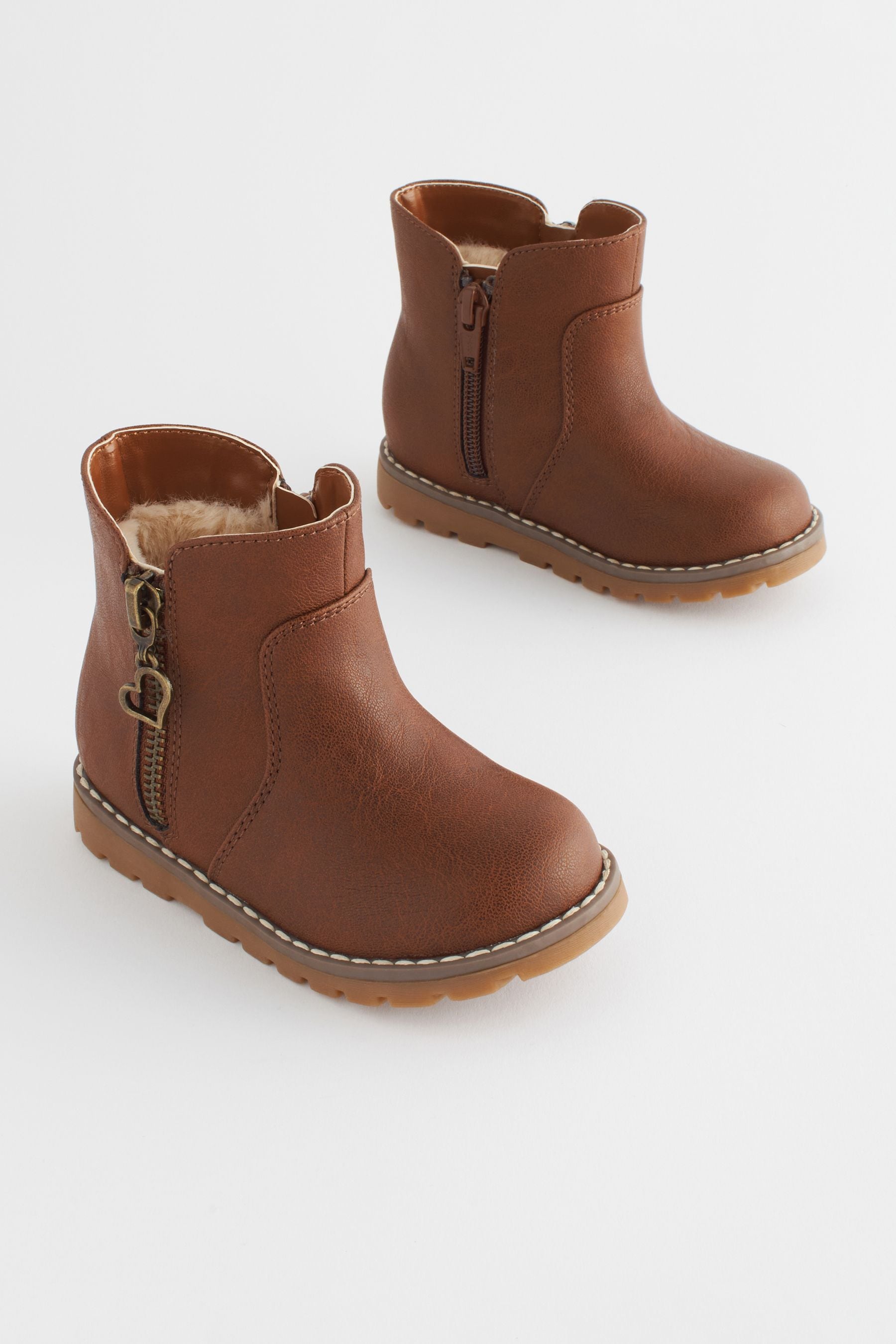 Buy Tan Brown Standard Fit F Chelsea Zip Ankle Boots from the Next UK online shop