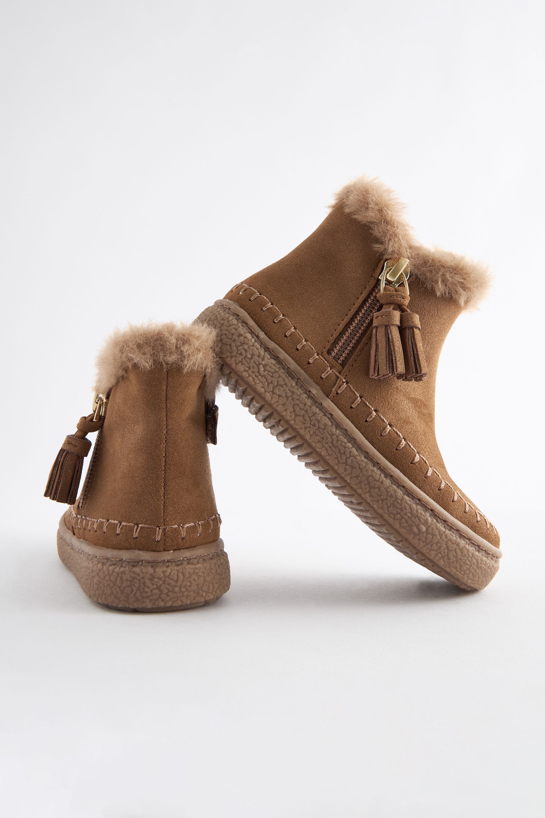 Tan tassel ankle boots discount