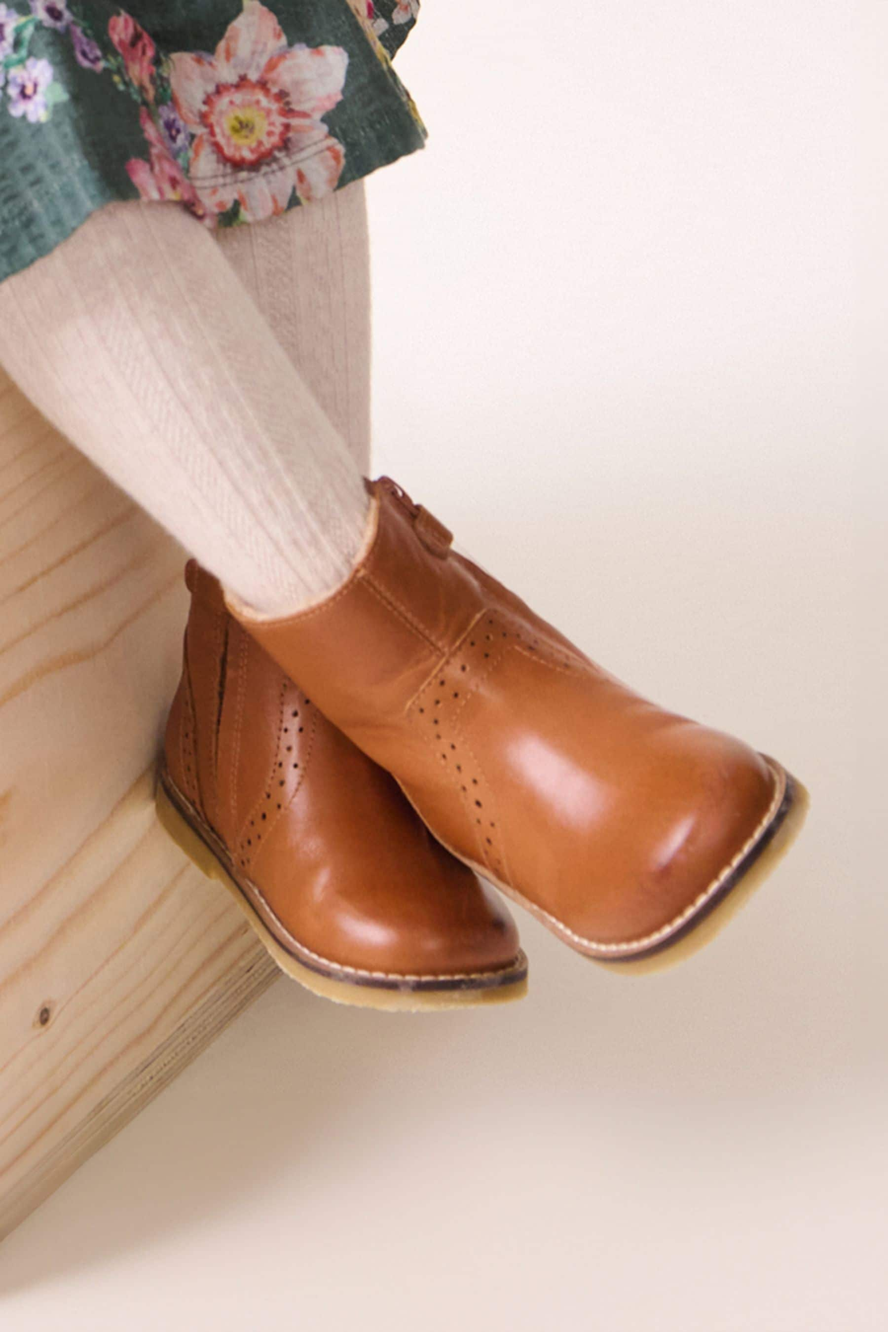 Buy Brown Tan Ankle Leather Cosy Lined Boots from the Next UK online shop