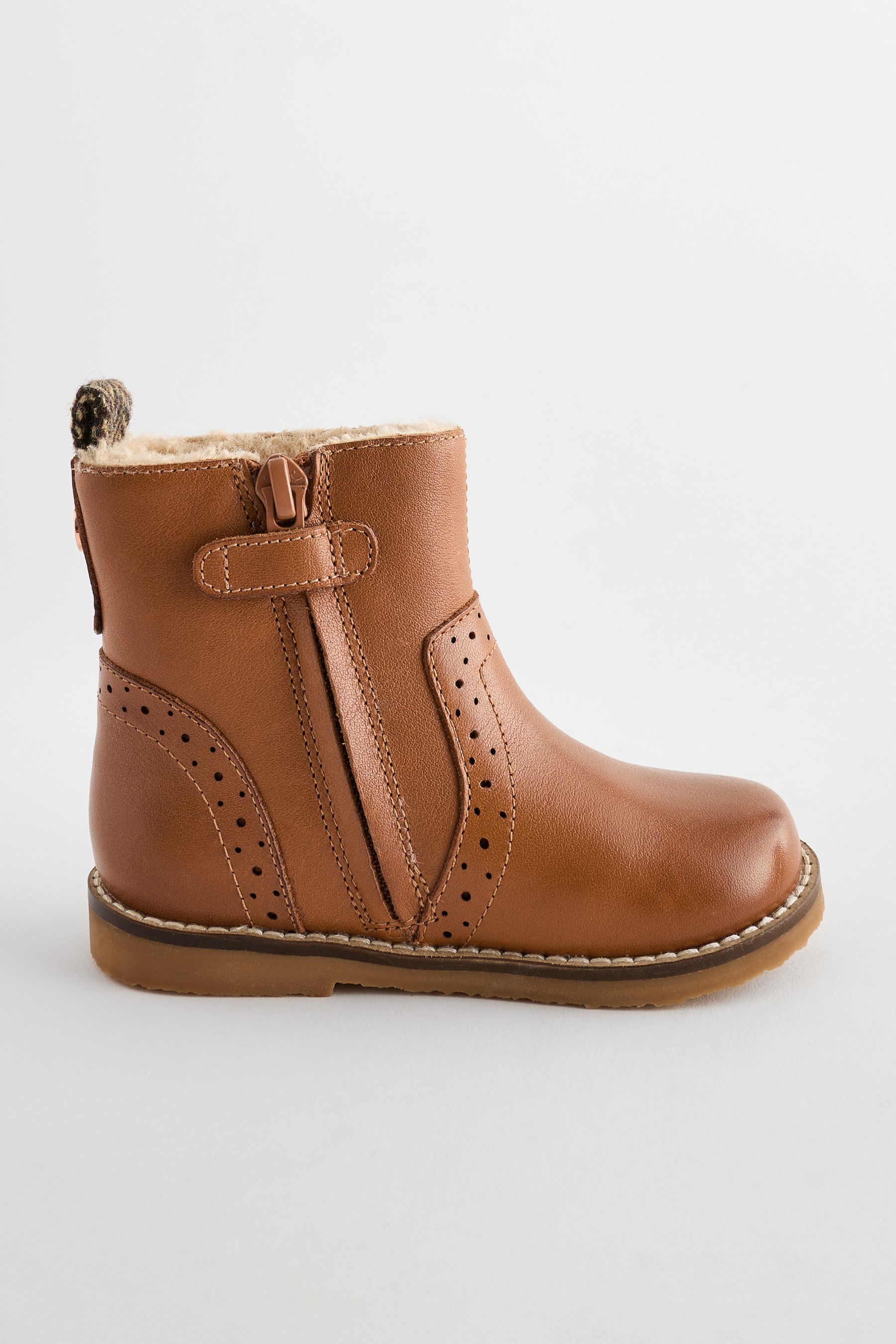 Buy Brown Tan Ankle Leather Cosy Lined Boots from the Next UK online shop