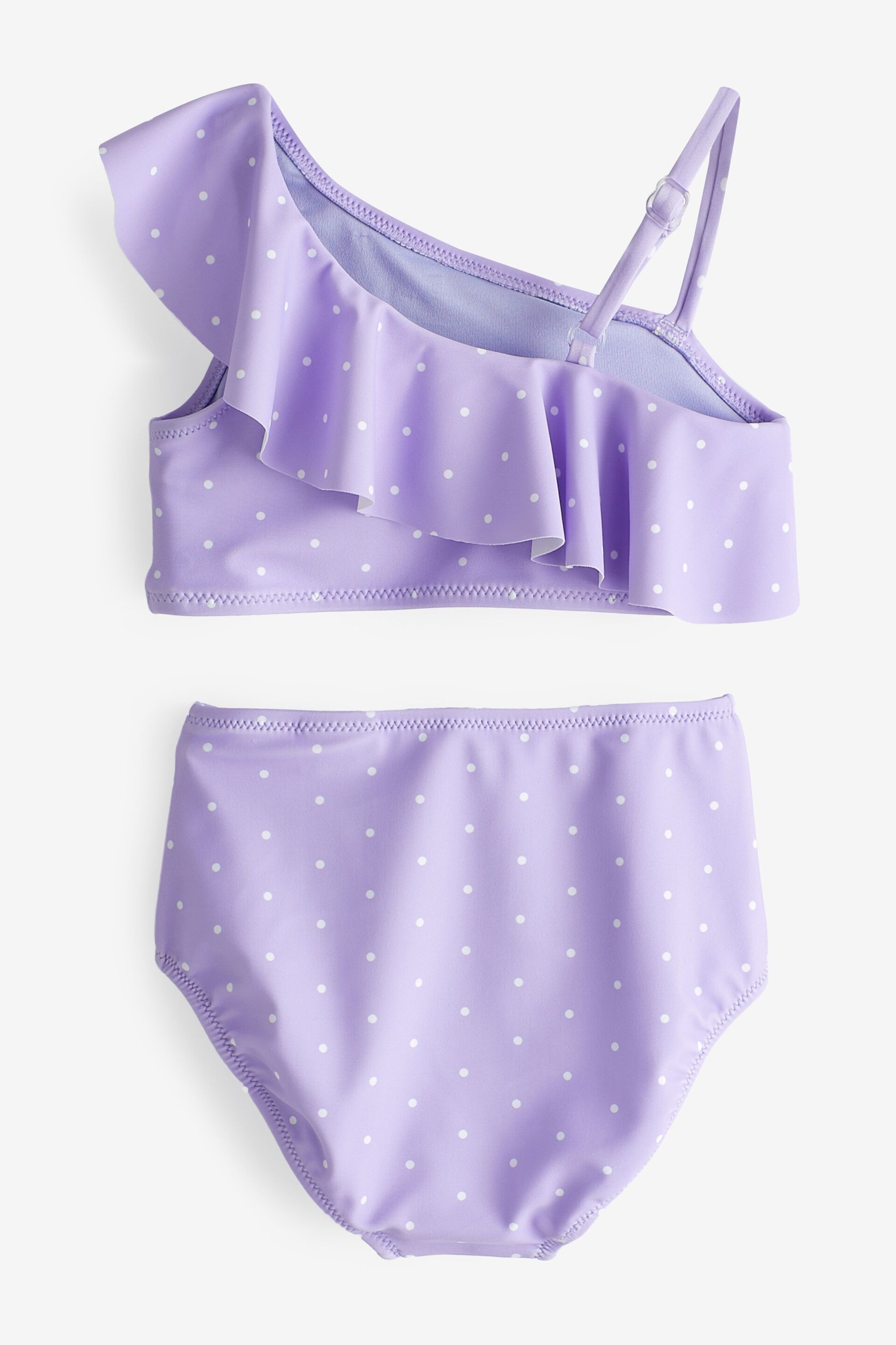 Gap Purple Dot Asymmetric Ruffle Bikini (4-12yrs) - Image 2 of 3