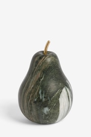 Green Marble Effect Pear Ornament - Image 3 of 4