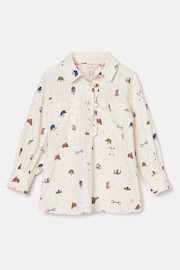 Joules Liliana Cream Print Pop Over Blouse - Image 1 of 4