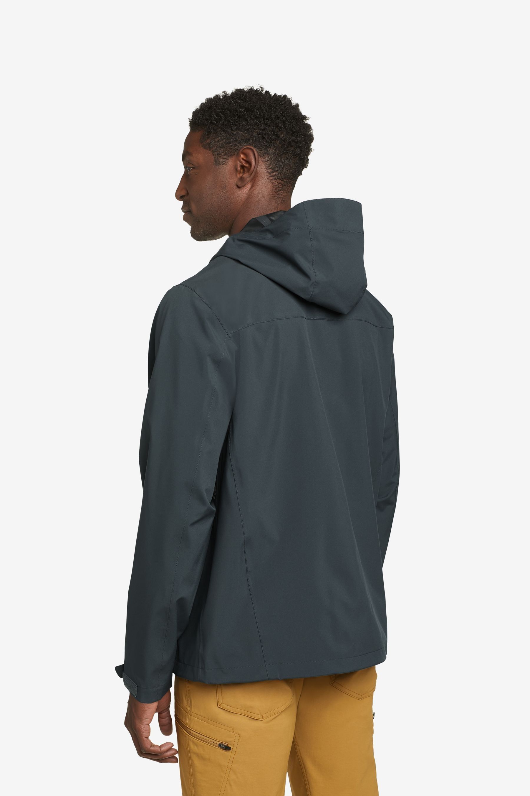 Eddie Bauer Grey Cloud Cap 2 Stretch Rain Storm Jacket