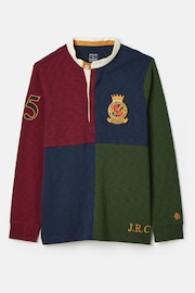 Joules Kick Off Multi Grandad Collar Rugby Shirt - Image 3 of 8