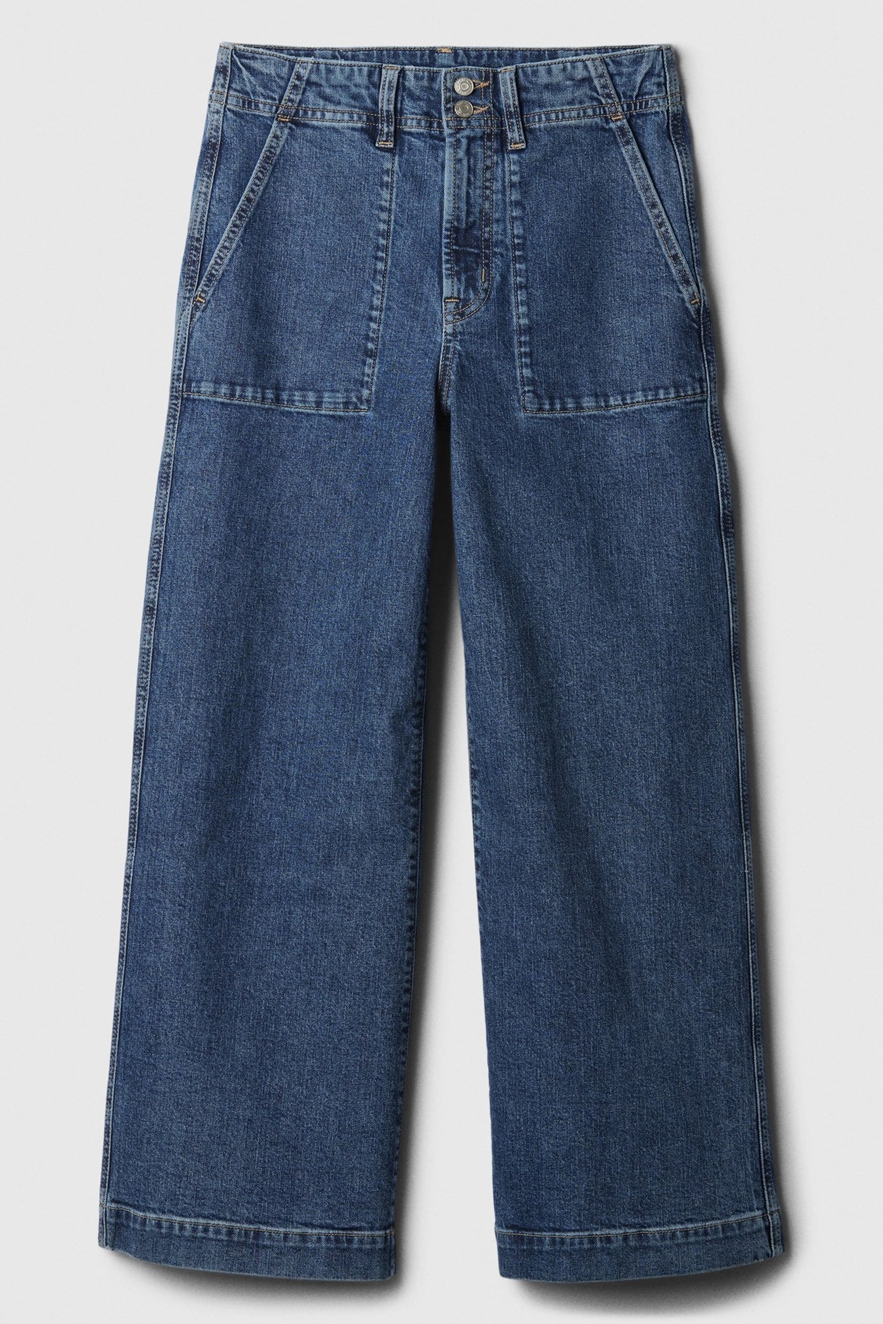 Gap high rise wide leg crop jeans top
