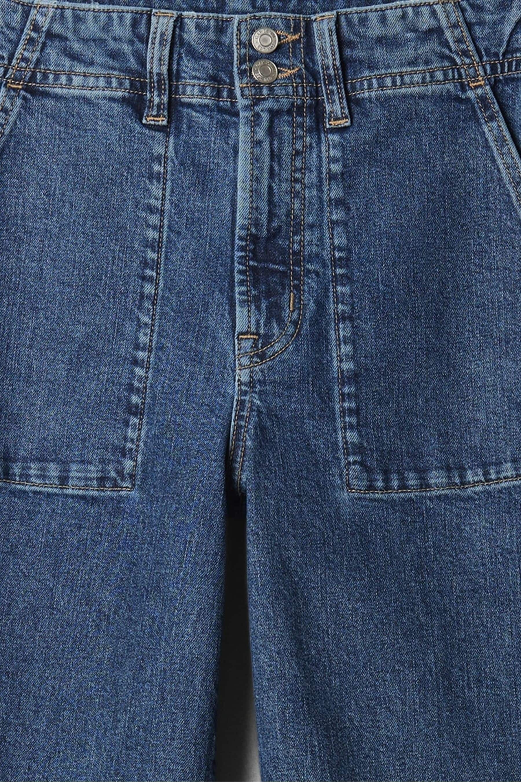 Buy Gap Dark Blue High Waisted Wide Leg Cropped Jeans from Next Luxembourg
