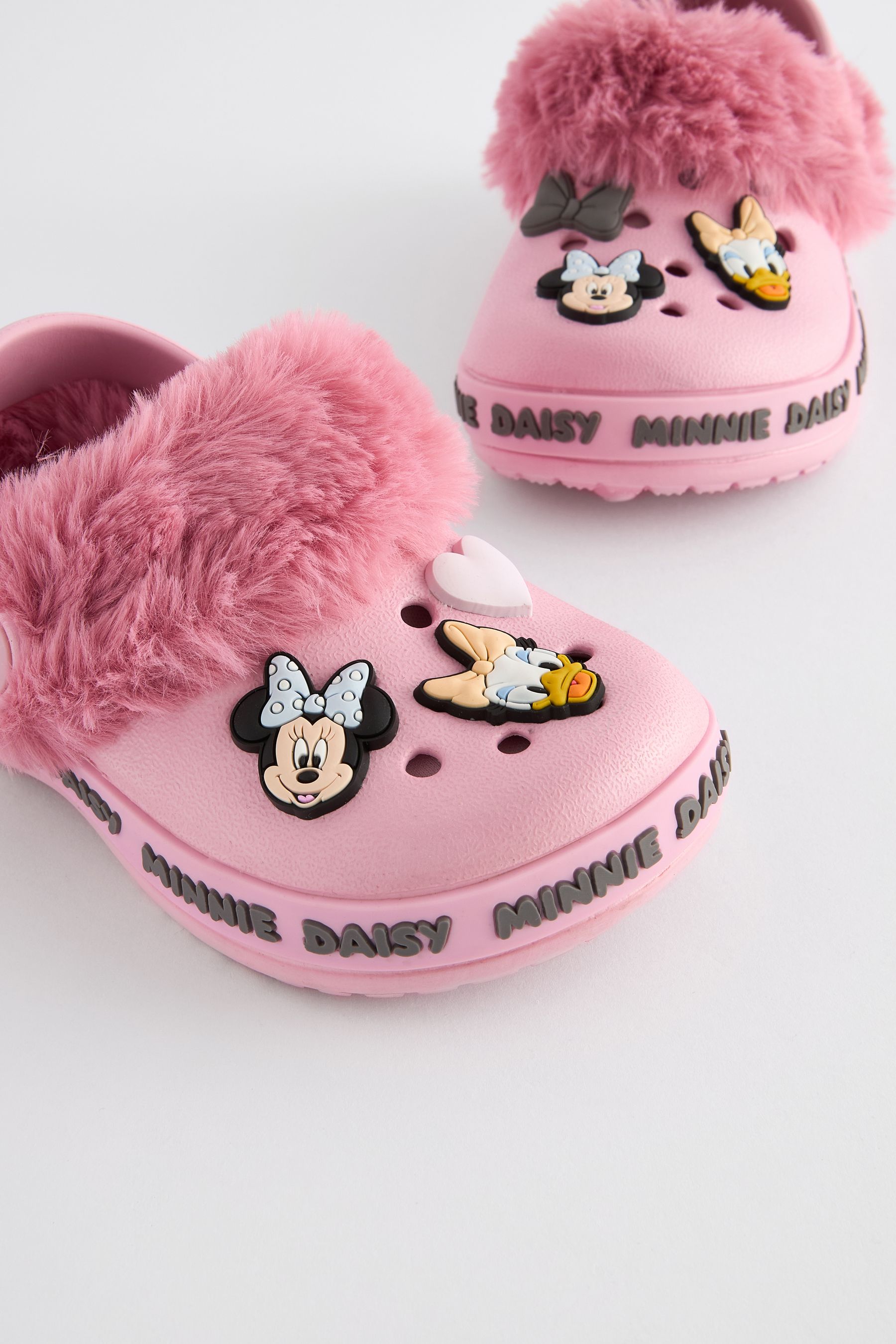 Buy Pink Minnie Mouse Faux Fur Lined Clog Slippers from Next Canada