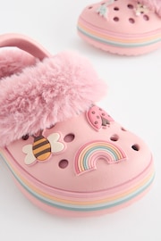 Pink Character Faux Fur Lined Clog Slippers - Image 2 of 5