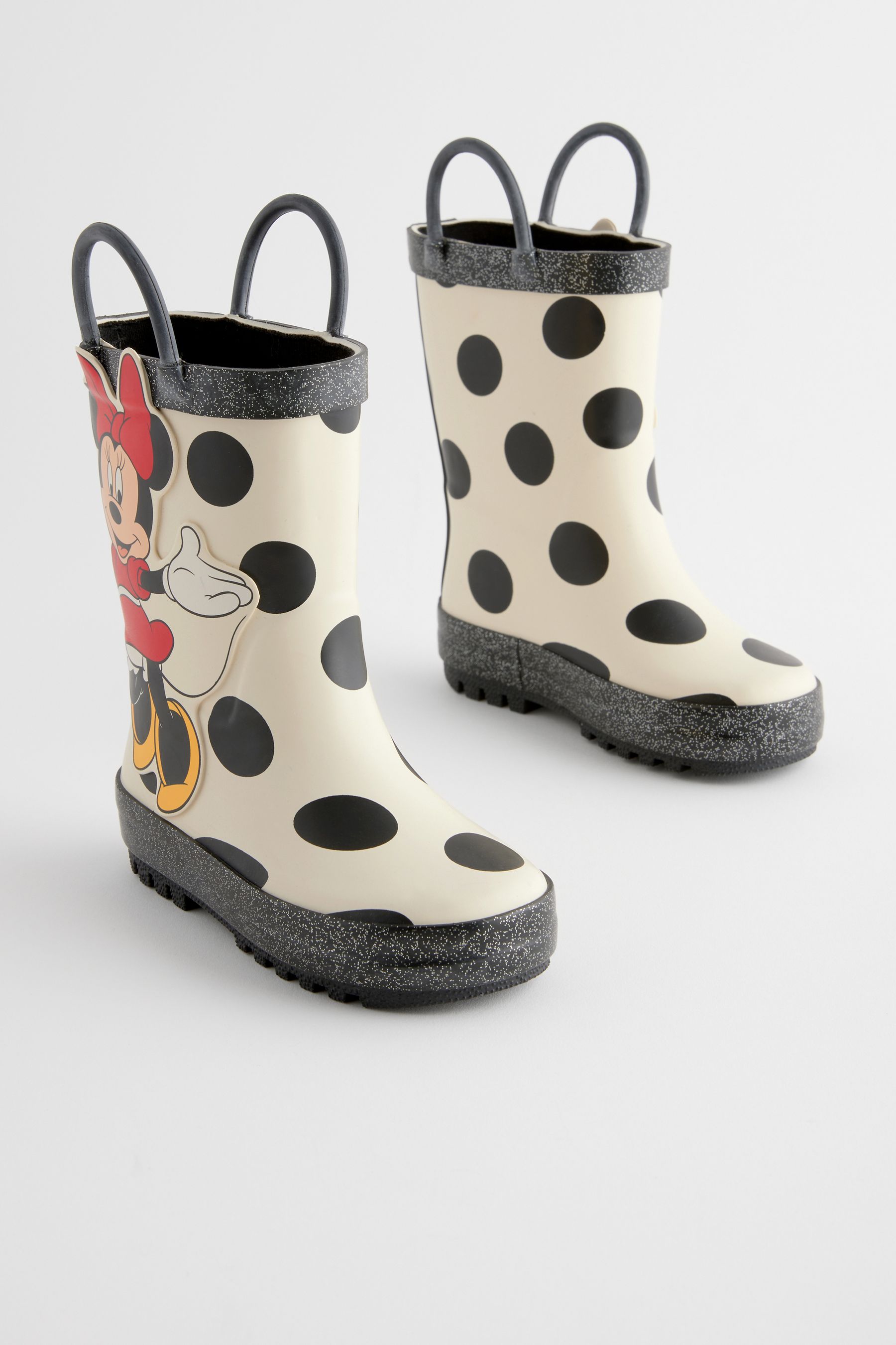 Buy Black White Minnie Mouse Daisy Duck License Handle Wellies from the Next UK online shop