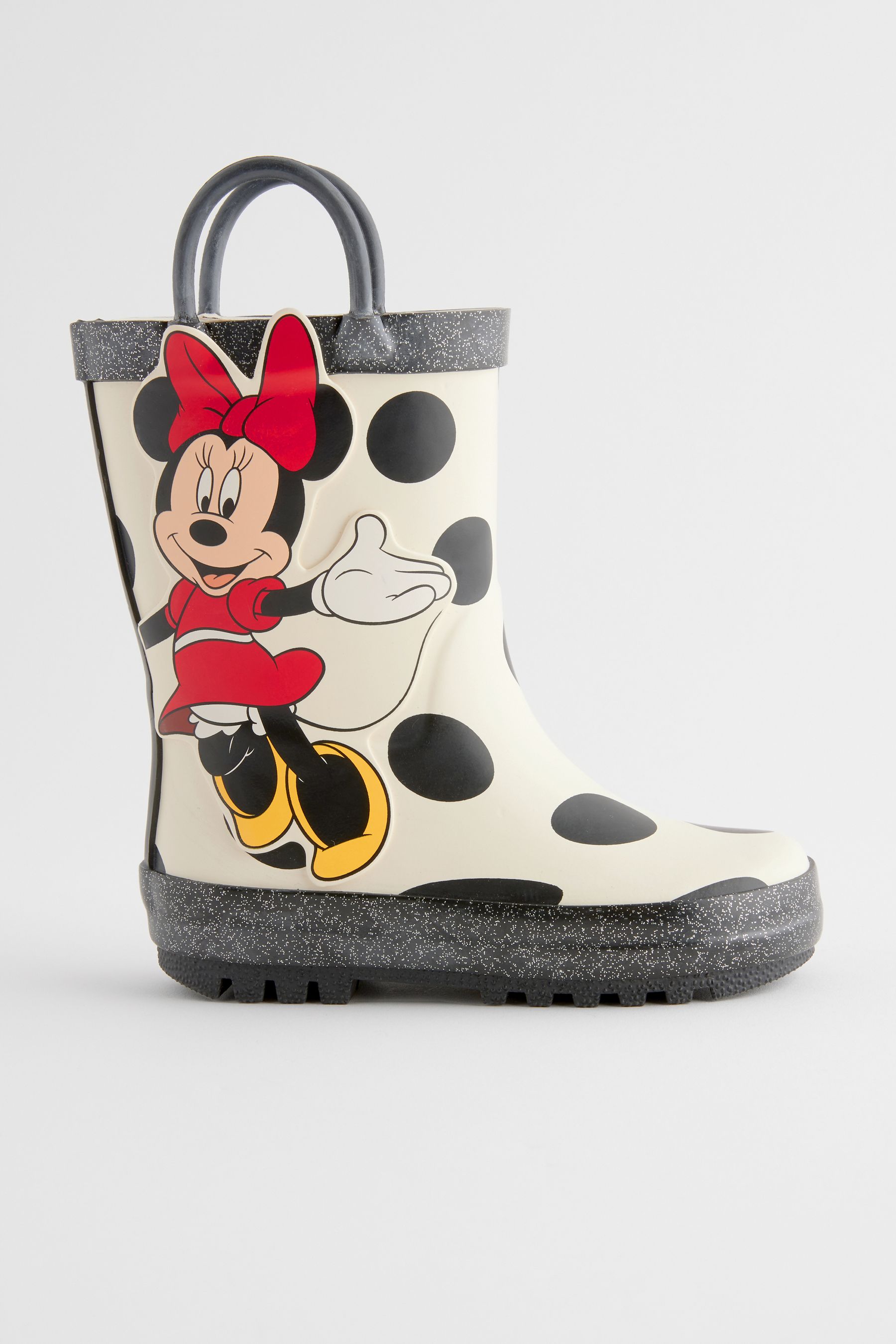 Buy Black White Minnie Mouse Daisy Duck License Handle Wellies from the Next UK online shop