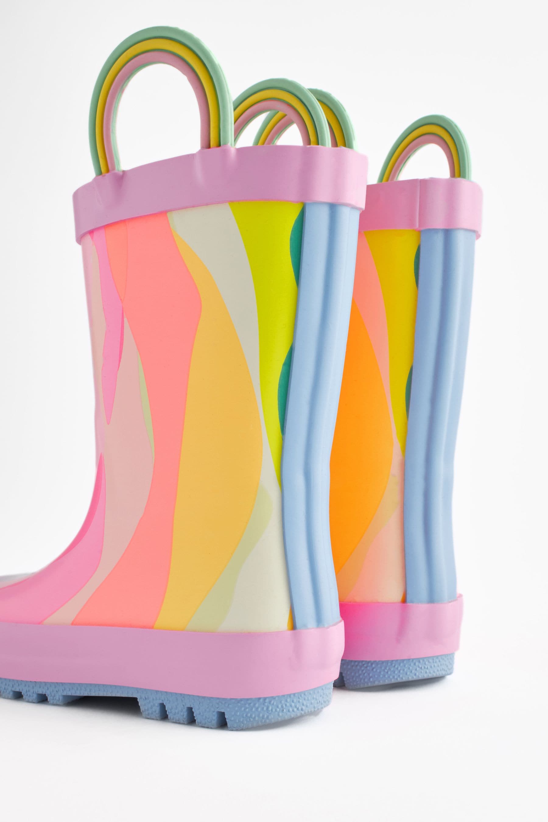 Rainbow wellies discount