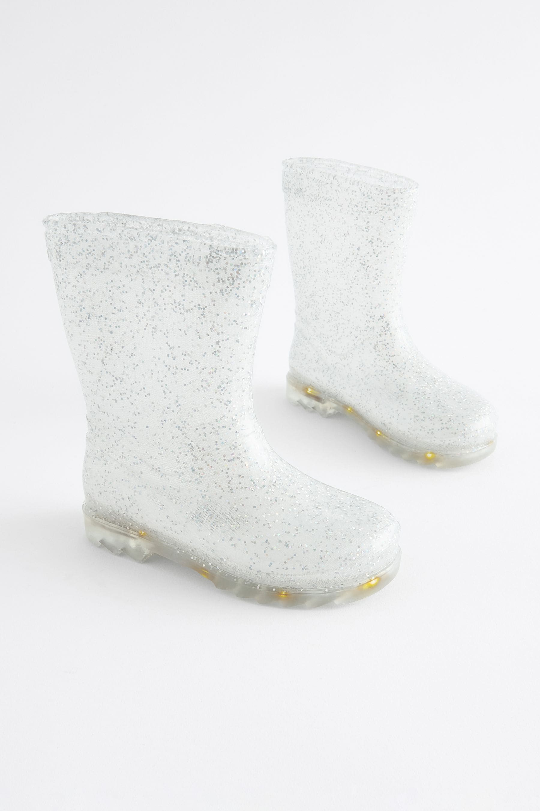 Buy Silver Glitter Light Up PVC Wellies from the Next UK online shop