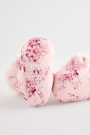 Pink Floral Baby Bootie Shoes (0-24mths) - Image 5 of 6