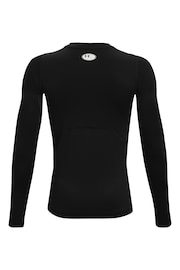 Under Armour Black/White Heat Gear Long Sleeve Top - Image 2 of 2
