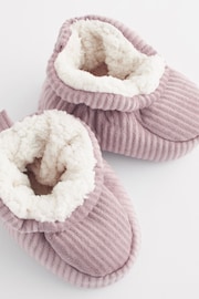 Mauve Purple Baby Cord Boots (0-24mths) - Image 3 of 4