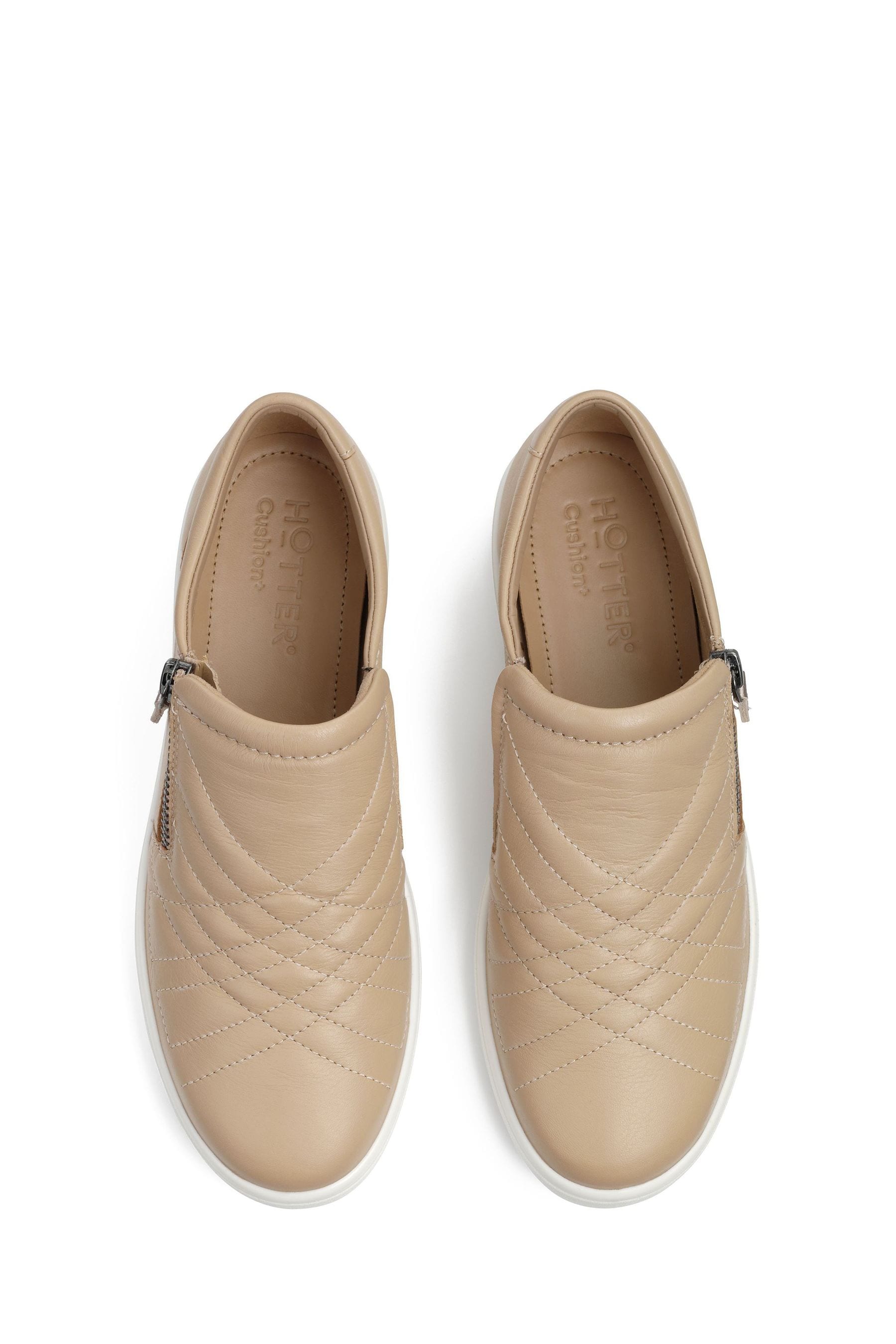 Buy Hotter Brown Regular Fit Poppy Slip On Zip Shoes from Next France