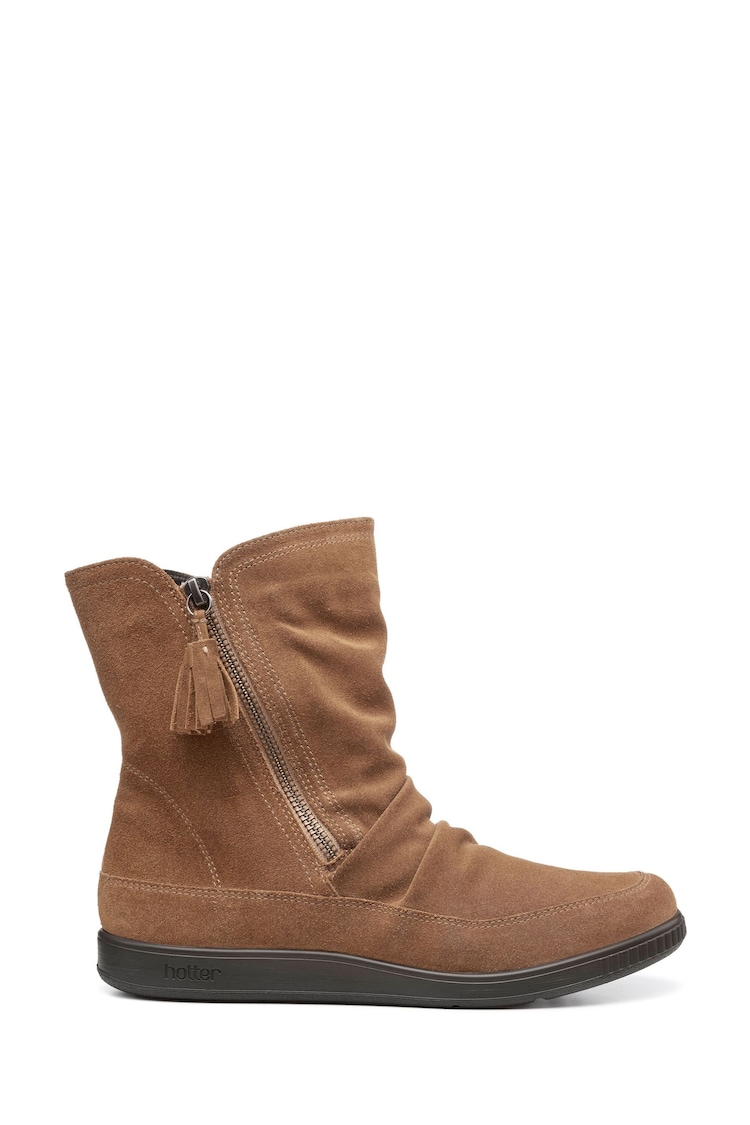 Hotter Brown Regular Fit Pixie III Zip Fastening Boots - Image 1 of 3