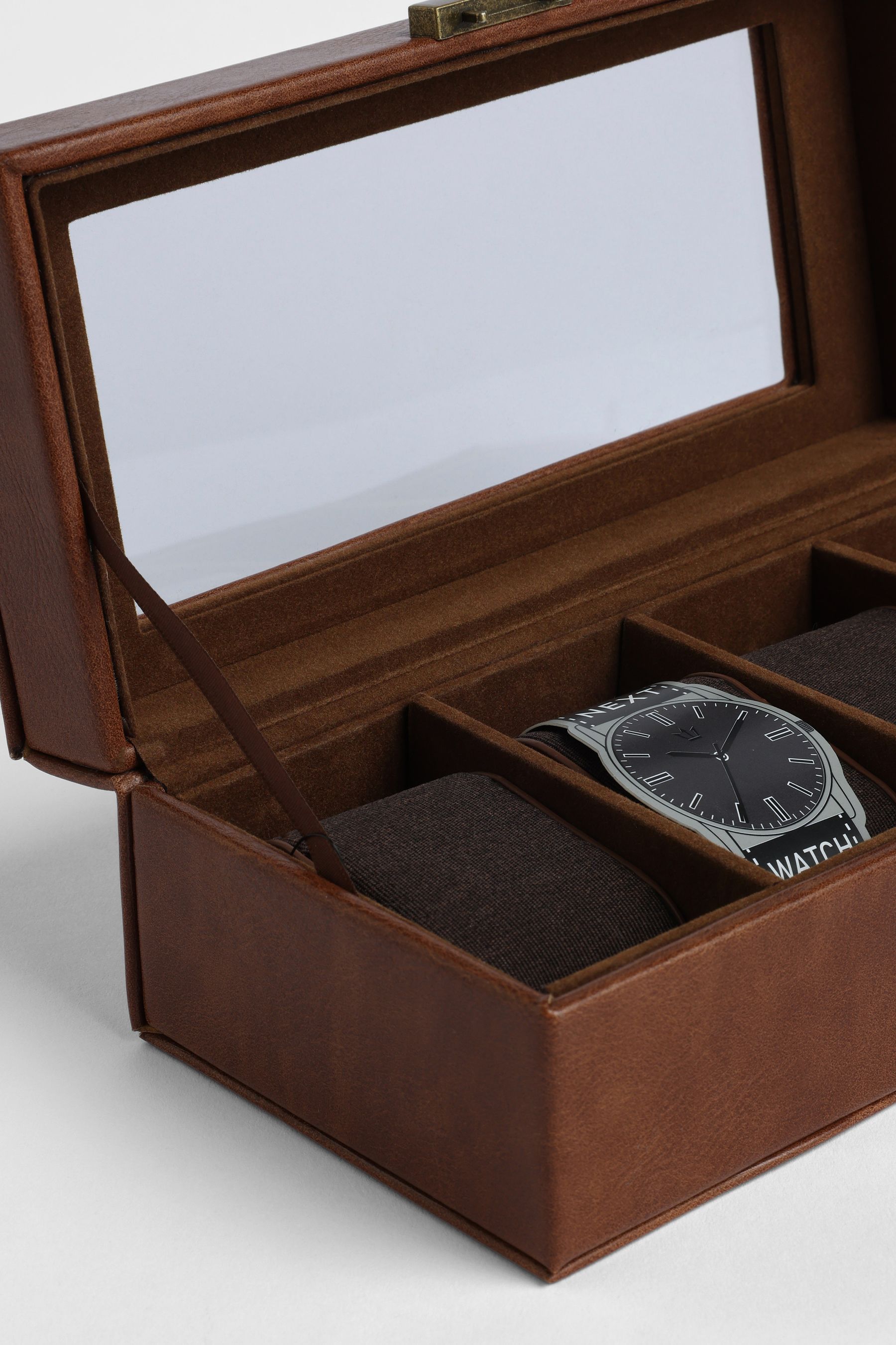 Buy 4 Piece Tan Brown Faux Leather Watch Box from the Next UK online shop