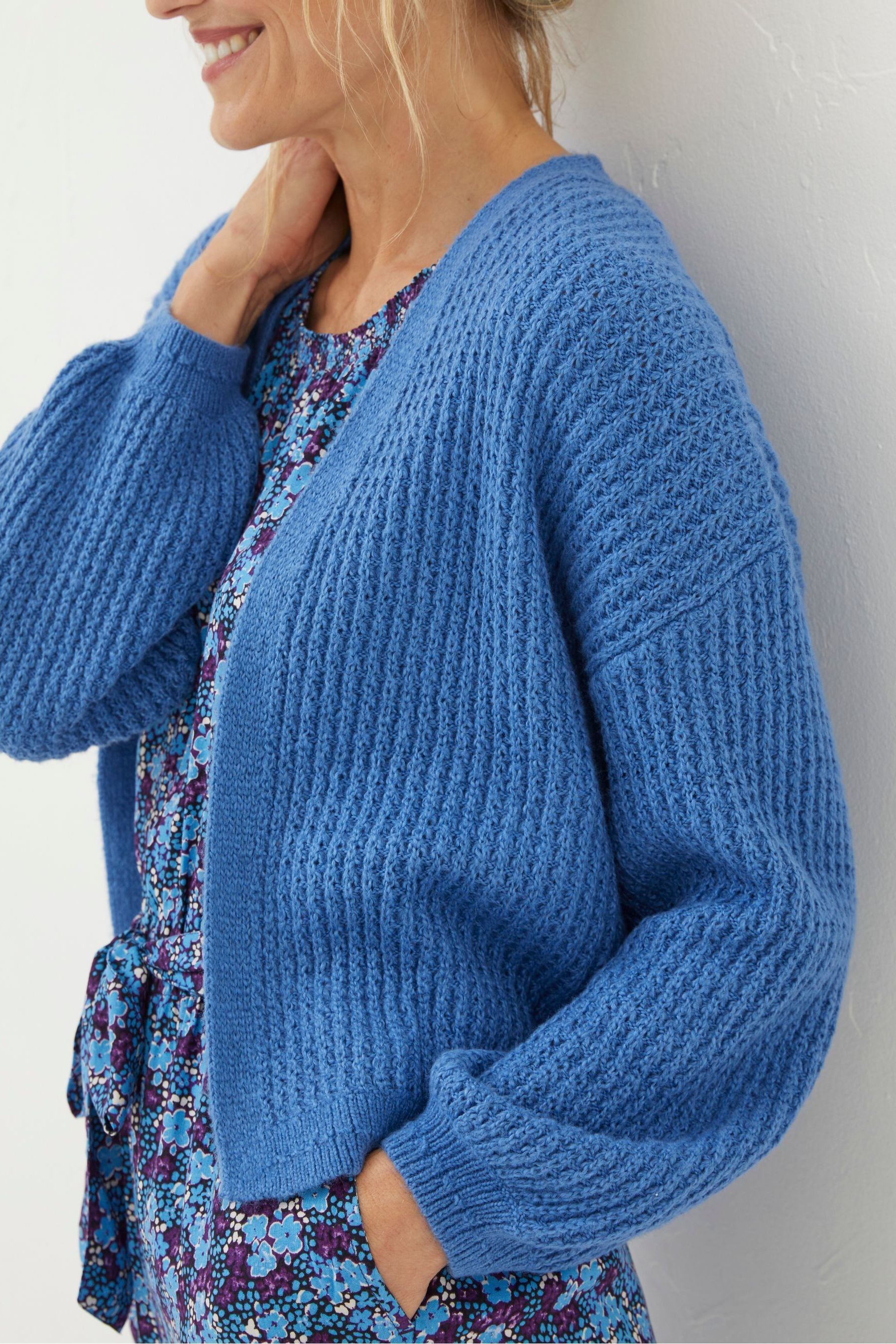 Fat face blue cardigan discount
