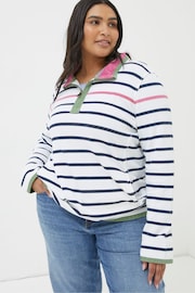 FatFace White Airlie Breton Stripe Sweatshirt - Image 3 of 6