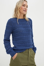 FatFace Blue Adrinenna Crew Jumper - Image 1 of 4