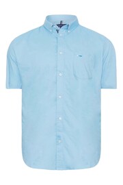 BadRhino Big & Tall Light Blue Short Sleeve Oxford Shirt - Image 2 of 3