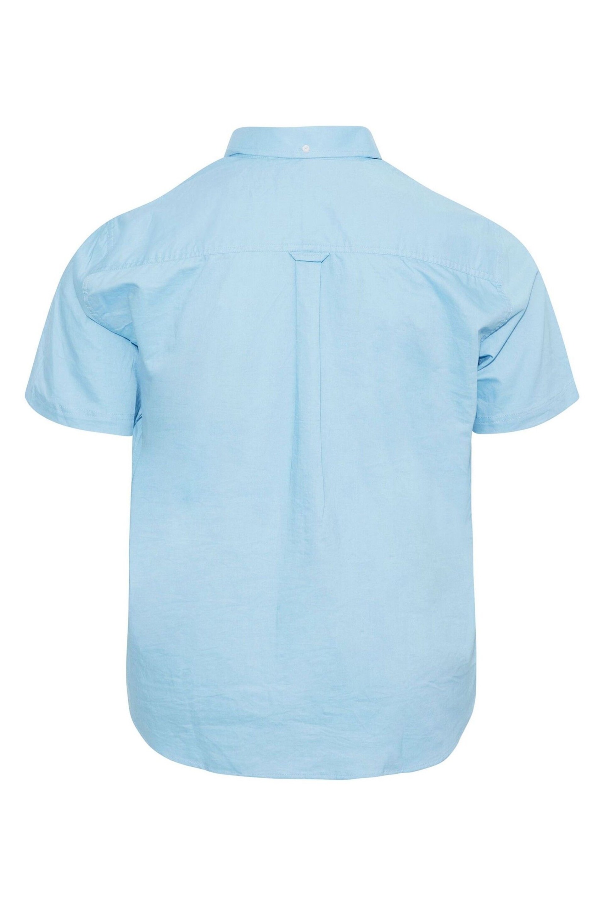 BadRhino Big & Tall Light Blue Short Sleeve Oxford Shirt - Image 3 of 3