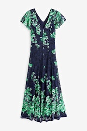 Jolie Moi Green Mirrored Print Lace Maxi Dress - Image 7 of 7